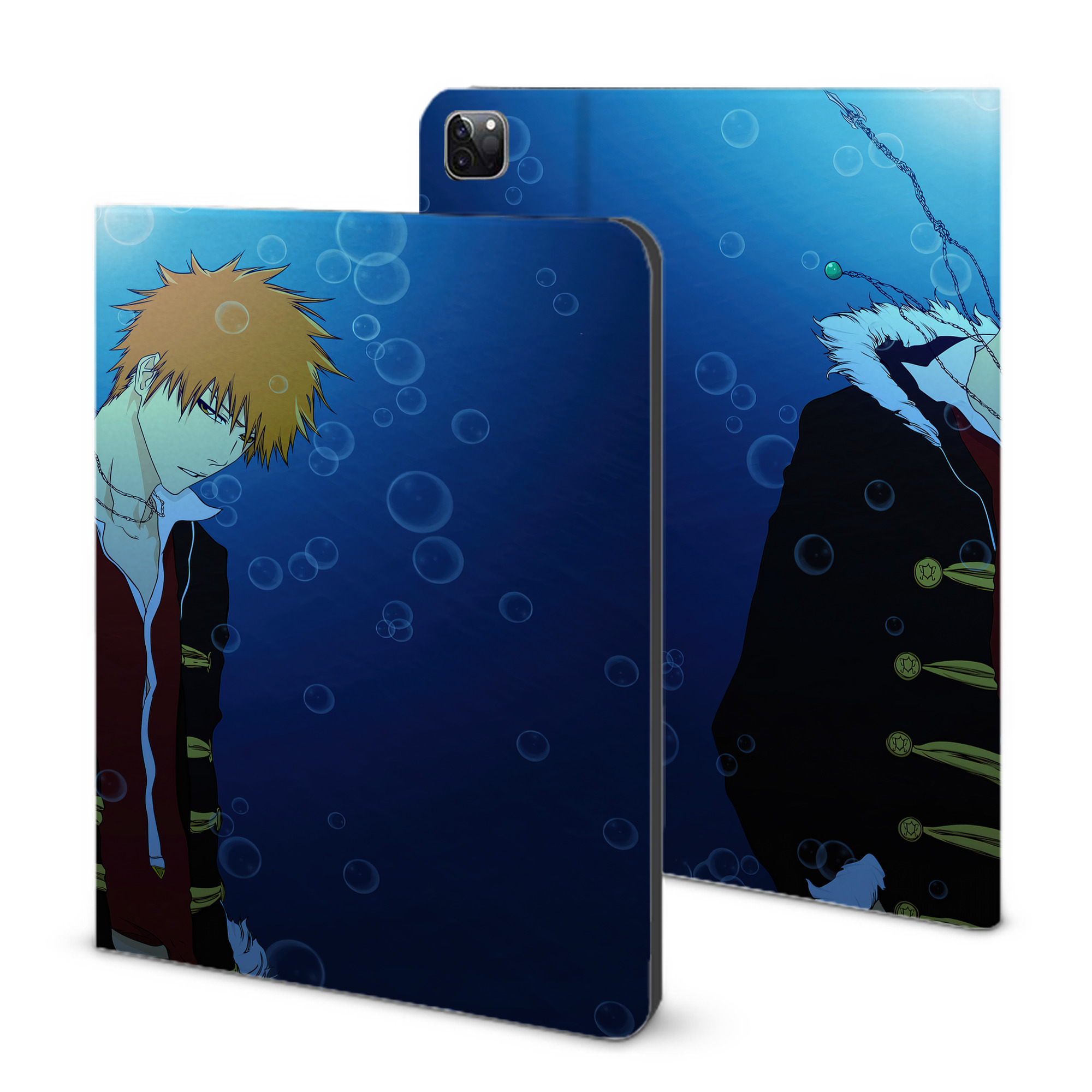 （画像用） ブリーチ BLEACH IPad ケース ブック型 PUレザー TPU 耐衝撃 軽量 薄型 ペン収納なし 全面保護 IPad 各モデル対応